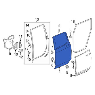 Honda OE - Rear Left Door Shell