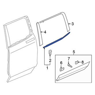 Honda OE - Front Left Door Belt Molding