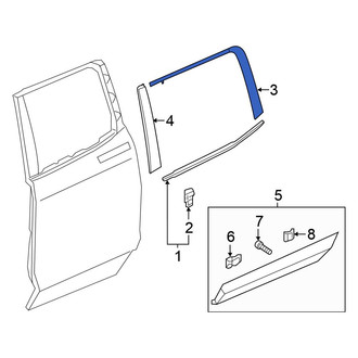 Honda OE - Front Right Door Reveal Molding