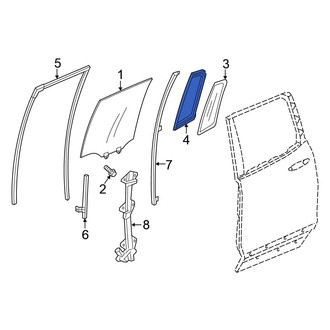 Honda OE - Rear Left Vent Window Weatherstrip