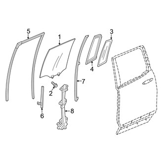 Honda OE - Rear Door - Glass & Hardware
