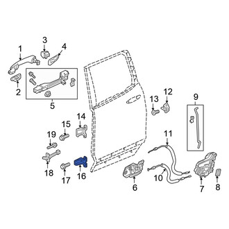 Honda OE - Rear Right Lower Door Hinge