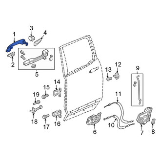 Honda OE - Rear Left Outer Exterior Door Handle
