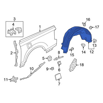 Honda OE - Rear Right Quarter Panel Splash Shield