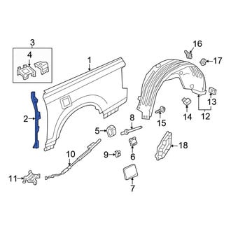 Honda OE - Left Quarter Panel Reinforcement