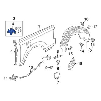 Honda OE - Right Quarter Panel Bracket