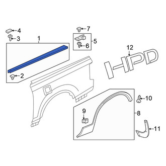 Honda OE - Left Truck Bed Molding