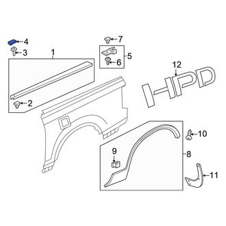 Honda OE - Truck Bed Molding Cap