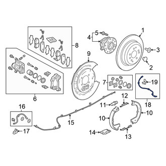 Honda OE - Rear Right ABS Wheel Speed Sensor