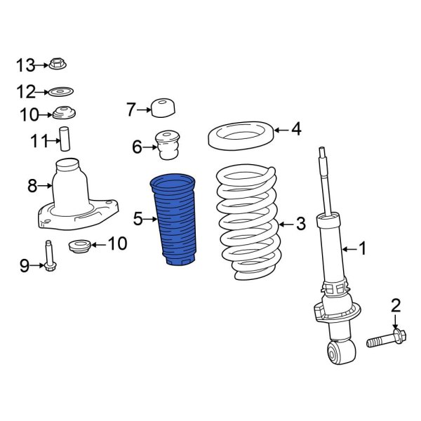Honda OE 52687T6ZA01 Rear Suspension Shock Absorber Bellows