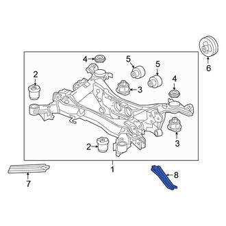 Honda OE - Rear Left Suspension Subframe Reinforcement Bracket