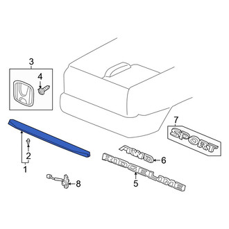 Honda OE - Rear Tailgate Molding