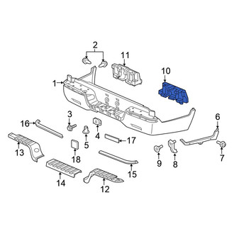 Honda OE - Rear Right Bumper Impact Absorber