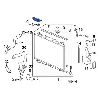 Honda OE - Upper Radiator Mount Bracket