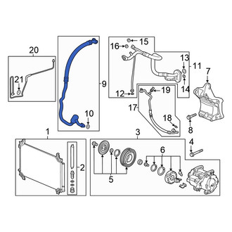 Honda OE - A/C Refrigerant Suction Hose