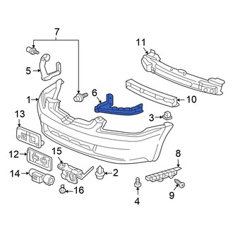 Honda OE - Front Left Bumper Cover Support Rail