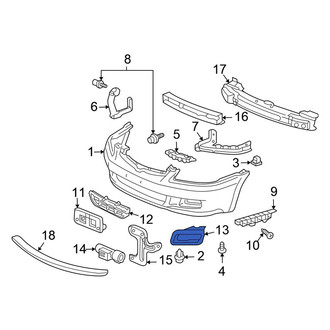 Honda OE - Front Right Bumper Corner Cover
