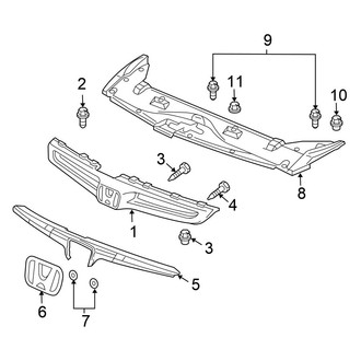 Honda OE - Grille & Components (Hybrid)