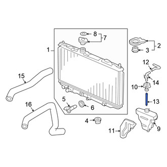 Honda OE - Inner Engine Coolant Reservoir Hose