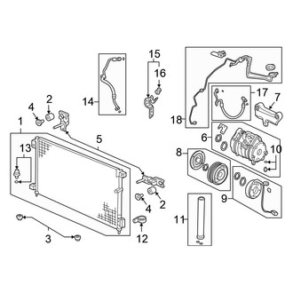 Honda OE - Air Conditioner & Heater - Condenser, Compressor & Lines