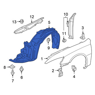 Honda OE - Front Left Fender Splash Shield