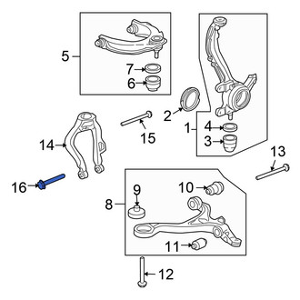 Honda OE - Lower Suspension Strut Fork Bolt