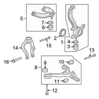 Honda OE - Front Suspension - Suspension Components (FULL HYBRID EV-GAS (FHEV))