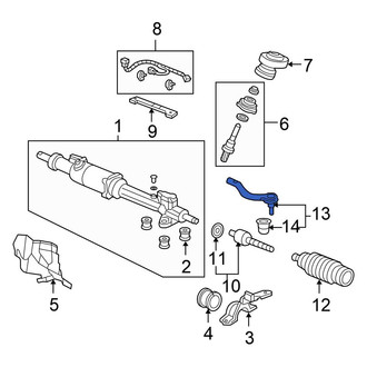 Honda OE - Right Outer Steering Tie Rod End