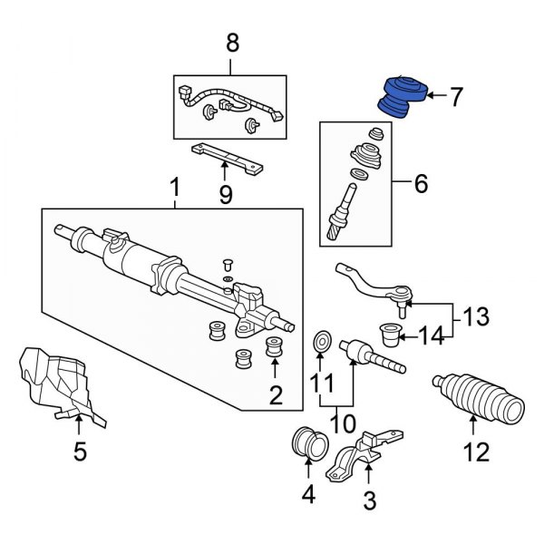 Rack and Pinion Grommet