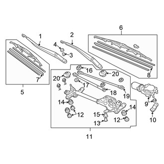 Honda OE - Windshield - Wiper & Washer Components (Wiper Components)