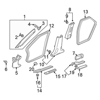 Honda OE - Pillars, Rocker & Floor - Interior Trim (FULL HYBRID EV-GAS (FHEV))