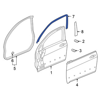 Honda OE - Front Left Upper Door Seal