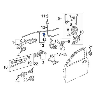 Honda OE - Front Door Handle Rod Guide
