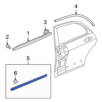 Honda OE - Front Left Door Molding