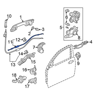 Honda OE - Front Left Door Latch Cable