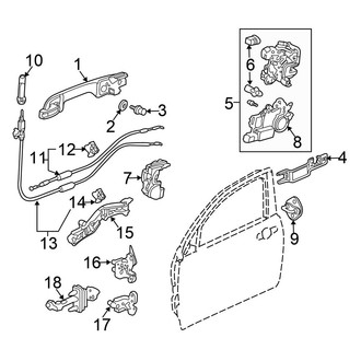 Honda OE - Rear Door - Lock & Hardware