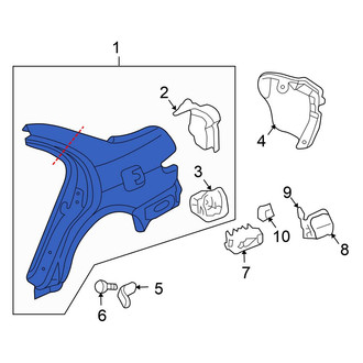 Honda OE - Rear Left Outer Quarter Panel