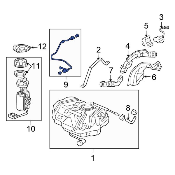 Honda OE 17714SDBA01 Diesel Fuel Injector Hose