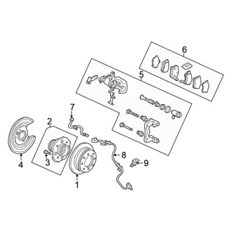 Honda OE - Rear Suspension - Brake Components (Hybrid)