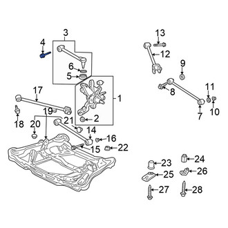 Honda OE - Rear Upper Suspension Control Arm Bolt
