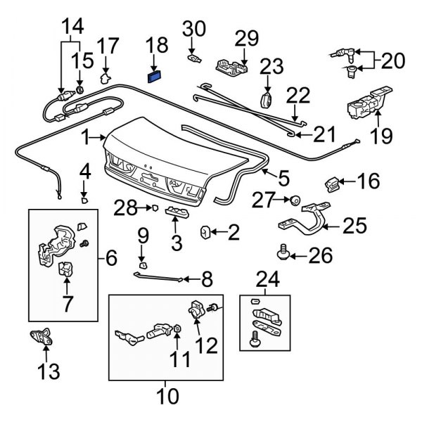 Deck Lid Release Cable Insulator