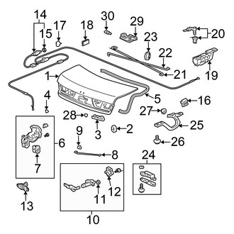 Honda OE - Trunk Lid - Lid & Components (FULL HYBRID EV-GAS (FHEV))