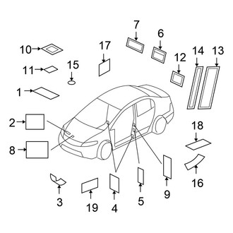 Honda OE - Information Labels - Labels (1.3L)