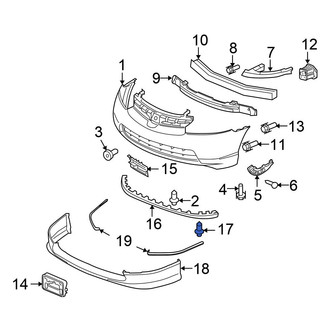Honda OE - Radiator Support Access Cover Clip
