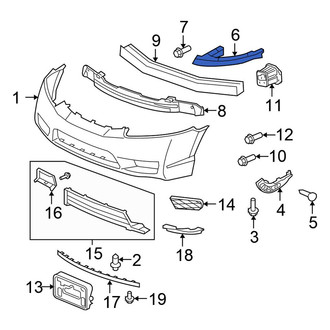 Honda OE - Front Left Bumper Cover Bracket
