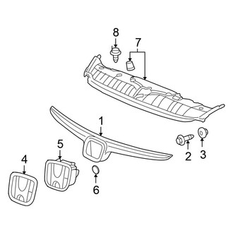 Honda OE - Grille & Components (Hybrid)