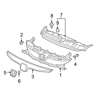 Honda OE - Grille & Components (Base / Hybrid / Hybrid-L 1.3L)