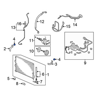 Honda OE - Upper A/C Condenser Bracket Insulator