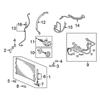 Honda OE - Air Conditioner & Heater - Condenser, Compressor & Lines