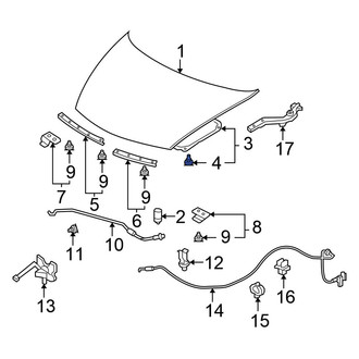 Honda OE - Hood Insulation Pad Clip